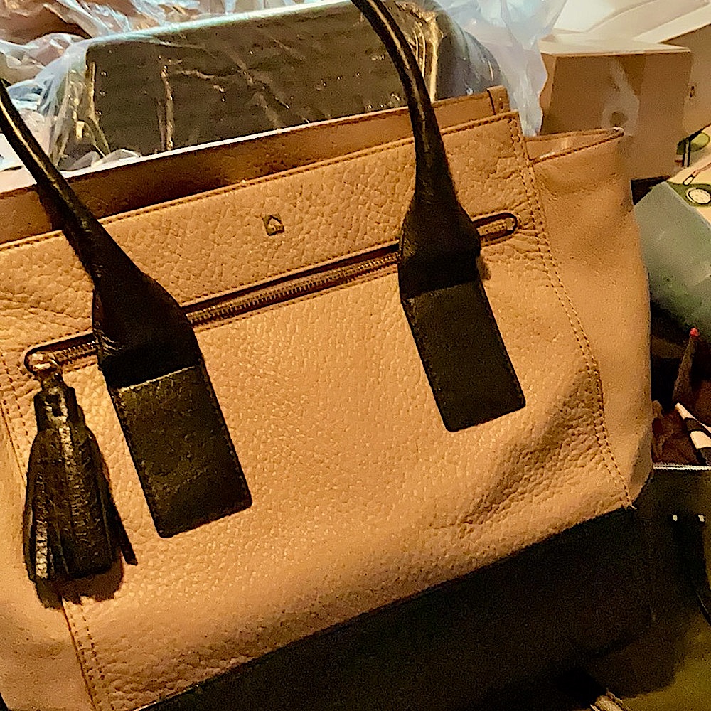 Kate Spade Tan And Black Tote Bag